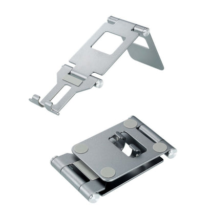 Z10A  Aluminum Alloy Double Folding Mobile Phone Holder Desktop Tablet Lazy Holder, Z10A  Silver, Z10A  Grey, Z10A  Black