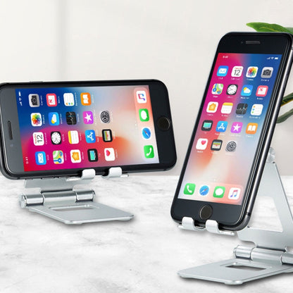 Support de téléphone portable double pliant en alliage d'aluminium Z10A pour tablette de bureau, Z10A Gris, Z10A Noir, Z10A Argent