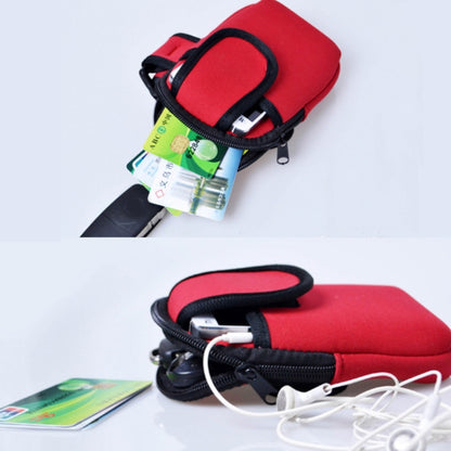 S210 Neoprene Arm Bag Outdoor Sports Mobile Phone Bag Coin Purse, 10x17cm (Orange), 10x17cm (Red), 10x17cm (Green), 10x17cm (Navy Blue), 10x17cm (Black)