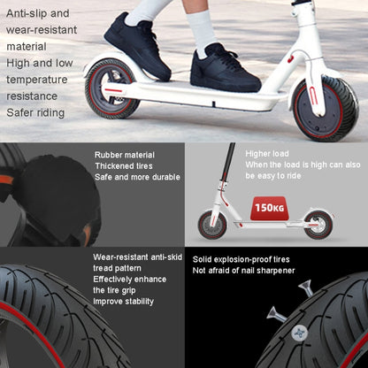 Pneu plein alvéolé 8 pouces pour trottinette électrique Xiaomi M365/M365 Pro/1S/Pro2/Essential, alvéolé rouge, alvéolé bleu, alvéolé jaune, alvéolé noir