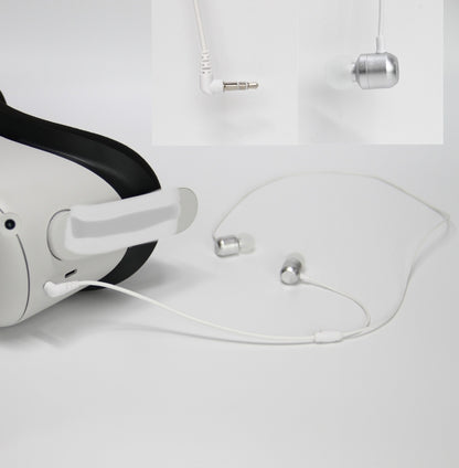 For Meta Quest 2 VR Glasses Ear-in Headset 3.5 Elbow Aluminum Earphones