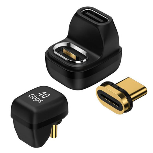 Type-C/USB-C Magnetic Adapter U-shaped Elbow 40GB Converter, 4.0 Magnetic