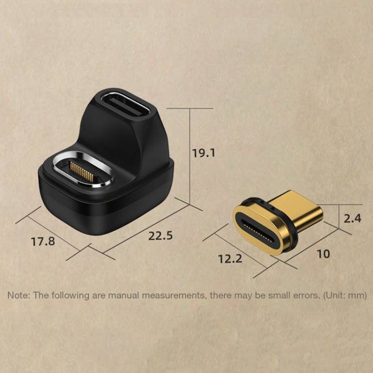 Type-C/USB-C Magnetic Adapter U-shaped Elbow 40GB Converter, 4.0 Magnetic