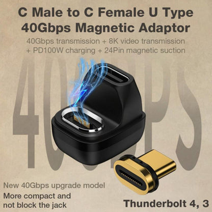 Type-C/USB-C Magnetic Adapter U-shaped Elbow 40GB Converter, 4.0 Magnetic