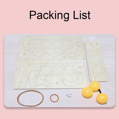 Modèle élastique de tennis de table DIY en bois, jouet d'assemblage d'expérimentation scientifique physique pour enfants, Modèle élastique