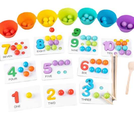 Perles à clip d'apprentissage Montessori pour enfants, jeu de perles colorées à clipser pour l'éducation préscolaire