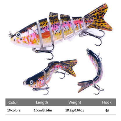 HENGJIA JM061 Multi-segment Fish Bionic Lure Submerged Lures, JM061 (4), JM061 (5), JM061 (6), JM061 (7), JM061 (8), JM061 (9), JM061 (10), JM061 (1), JM061 (2), JM061 (3)