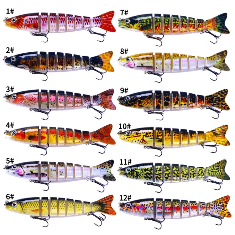 HENGJIA JM064 Multi-section Fish Minnow Bionic Fake Lures Sea Fishing Sinking Lures, JM064 (3), JM064 (4), JM064 (5), JM064 (6), JM064 (7), JM064 (8), JM064 (9), JM064 (10), JM064 (11), JM064 (1), JM064 (12), JM064 (2)