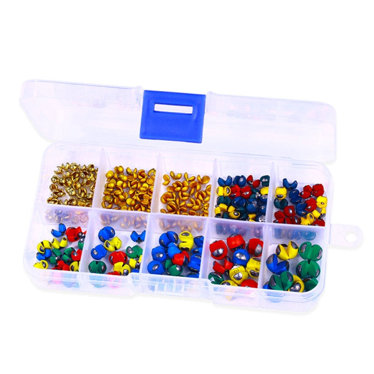 HENGJIA JI081-1 212 pcs/boîte Kit d'accessoires de pêche lestés avec plomb de touche, plomb de touche
