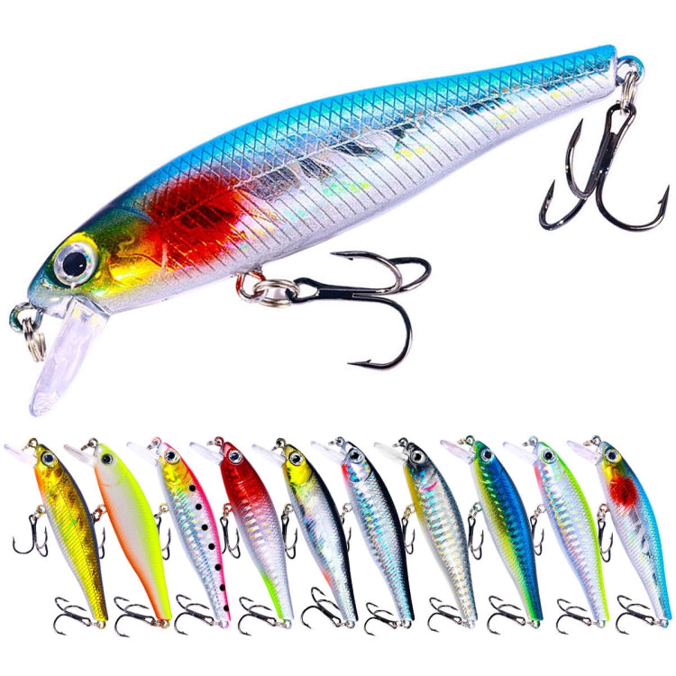 HENGJIA MI160 8.8cm 9g Flottant Leurre Minnow, 1, 2, 3, 4, 5, 6, 7, 8, 9, 10, 10 Couleurs, Boîte de 10 Couleurs