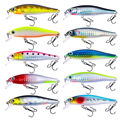 HENGJIA MI160 8.8cm 9g Flottant Leurre Minnow, 1, 2, 3, 4, 5, 6, 7, 8, 9, 10, 10 Couleurs, Boîte de 10 Couleurs