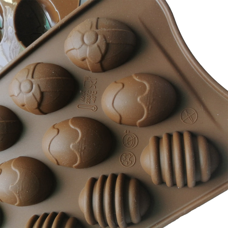 Moule en silicone de 15 mini-œufs de Pâques colorés pour chocolat