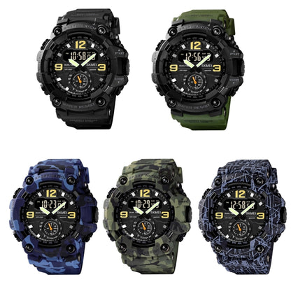 SKMEI 1637 Montre Homme de Sport à Affichage Numérique, Antichoc, en Plastique, Grand Cadran, Noir, Vert Armée, Camouflage Bleu, Camouflage Vert Armée, Gris Noir