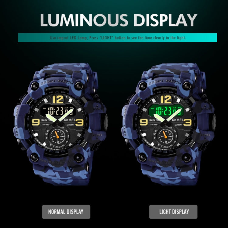 SKMEI 1637 Montre Homme de Sport à Affichage Numérique, Antichoc, en Plastique, Grand Cadran, Noir, Vert Armée, Camouflage Bleu, Camouflage Vert Armée, Gris Noir