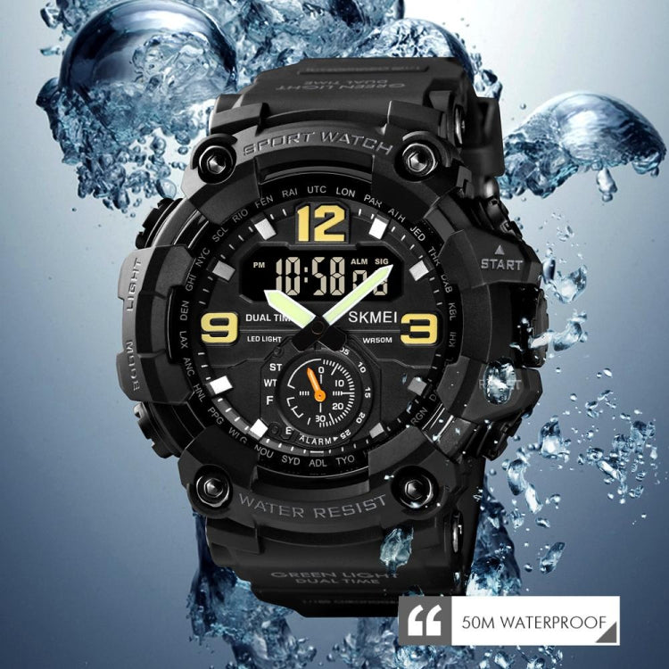 SKMEI 1637 Montre Homme de Sport à Affichage Numérique, Antichoc, en Plastique, Grand Cadran, Noir, Vert Armée, Camouflage Bleu, Camouflage Vert Armée, Gris Noir