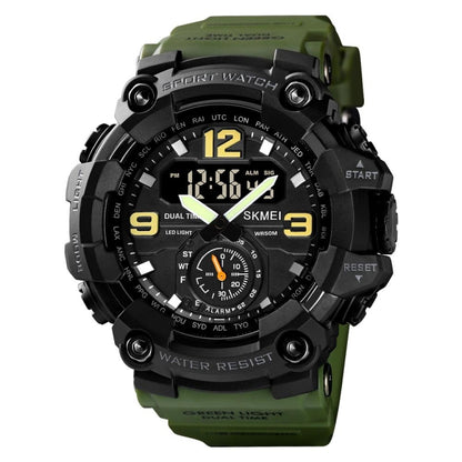 SKMEI 1637 Montre Homme de Sport à Affichage Numérique, Antichoc, en Plastique, Grand Cadran, Noir, Vert Armée, Camouflage Bleu, Camouflage Vert Armée, Gris Noir
