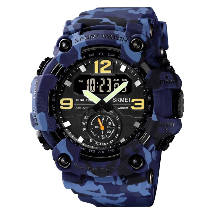 SKMEI 1637 Montre Homme de Sport à Affichage Numérique, Antichoc, en Plastique, Grand Cadran, Noir, Vert Armée, Camouflage Bleu, Camouflage Vert Armée, Gris Noir