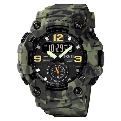 SKMEI 1637 Montre Homme de Sport à Affichage Numérique, Antichoc, en Plastique, Grand Cadran, Noir, Vert Armée, Camouflage Bleu, Camouflage Vert Armée, Gris Noir