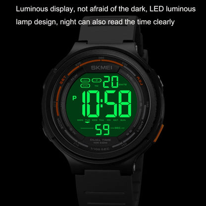 SKMEI 1841 Outdoor Sports Students Waterproof Luminous Countdown Watch, 1841 Black, 1841 Light Grey