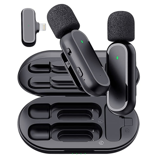 Wireless Lavalier Microphone With Charging Box Noise Reduction Video Record Mic,Spec:, K63 One To Two  Type-C Interface, K63 One To Two  8 Pin Interface, K61 One To  One Type-C Interface, K61 One To  One 8 Pin Interface