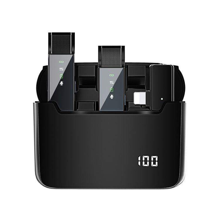 Digital Display Wireless Lavalier Microphone With Charging Compartment,Spec:, S16-S One To Two Black USB-C/Type-C Interface, S16 One To One Black 8 Pin Interface, S16-S One To Two Black 8 Pin Interface, S16-S One To Two  Yellow  USB-C/Type-C Interface ...