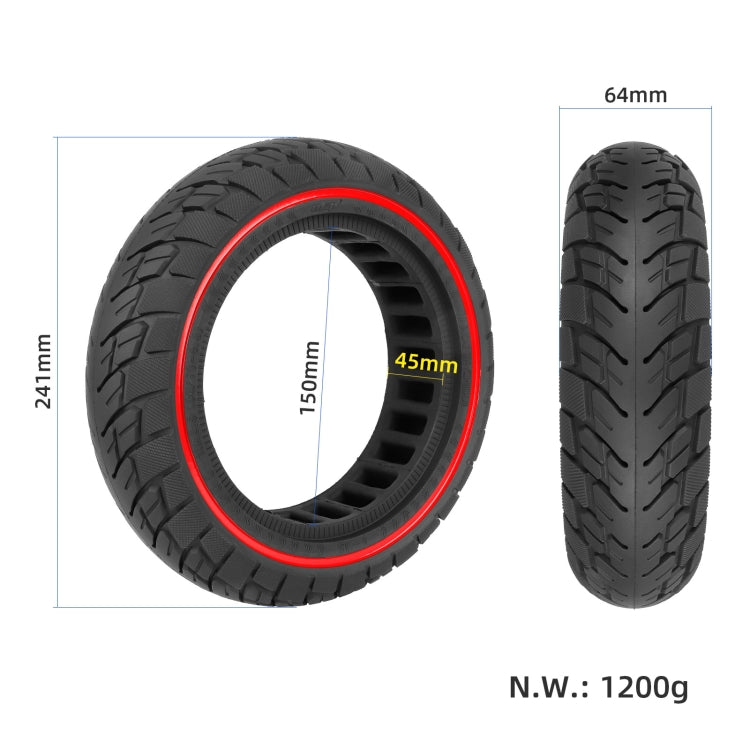 Für Ninebot Max G30 10 x 2,5 Zoll (60/70-6.5) Vollgummi-Rollerreifen, 10 x 2,5 Zoll Rote Linie, 10 x 2,5 Zoll Schwarz