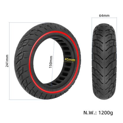 Für Ninebot Max G30 10 x 2,5 Zoll (60/70-6.5) Vollgummi-Rollerreifen, 10 x 2,5 Zoll Rote Linie, 10 x 2,5 Zoll Schwarz
