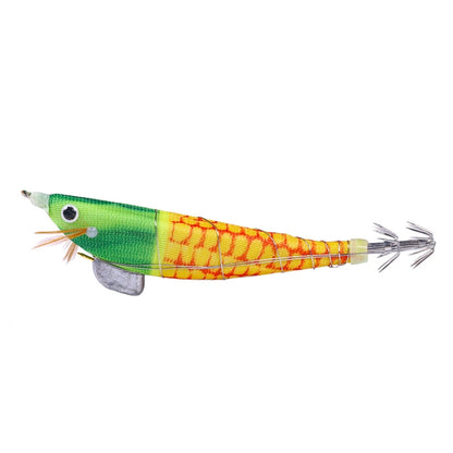 HENGJIA SJ033 Luminous Steel Wire Banana Shrimp Fake Bait, SJ033 (Blue Back Pink Pattern), SJ033 (Yellow Body Red Dot), SJ033 (Red Head Green Tail), SJ033 (Red Head White Tail), SJ033 (Red Head Light Green Tail), SJ033 (Colorful Stripe)                ...