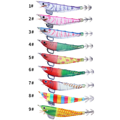 HENGJIA SJ033 Luminous Steel Wire Banana Shrimp Fake Bait, SJ033 (Blue Back Pink Pattern), SJ033 (Yellow Body Red Dot), SJ033 (Red Head Green Tail), SJ033 (Red Head White Tail), SJ033 (Red Head Light Green Tail), SJ033 (Colorful Stripe)                ...