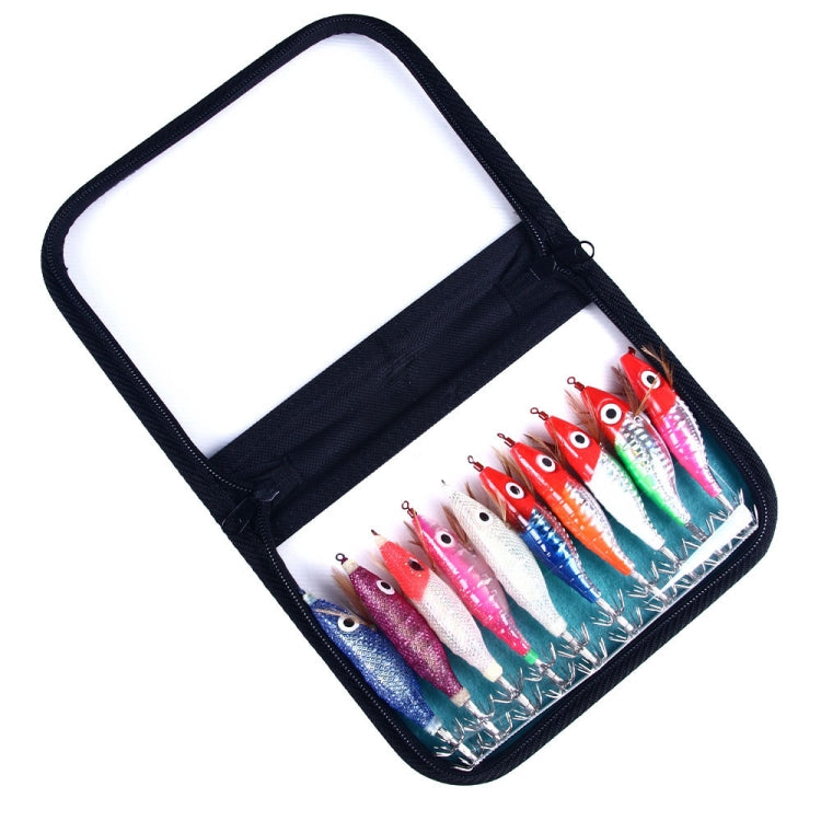 HENGJIA SJB012 Veilleuse Simulation Crevette Calmar Aiguille Pêche en mer Faux Appât, SJB012 (10 couleurs emballées)