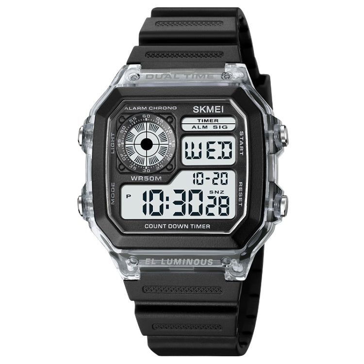 SKMEI 1998 Transparent Shell Ice Sensor Outdoor Sports Waterproof Multi-function Watch, 1998 Blue, 1998 White, 1998 Purple, 1998 Black