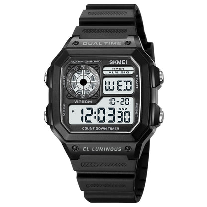 SKMEI 1998 Transparent Shell Ice Sensor Outdoor Sports Waterproof Multi-function Watch, 1998 Blue, 1998 White, 1998 Purple, 1998 Black