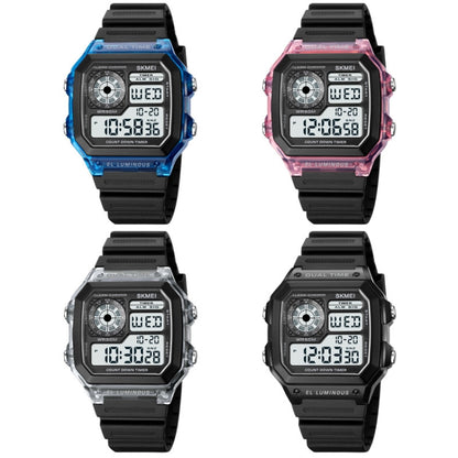 SKMEI 1998 Transparent Shell Ice Sensor Outdoor Sports Waterproof Multi-function Watch, 1998 Blue, 1998 White, 1998 Purple, 1998 Black