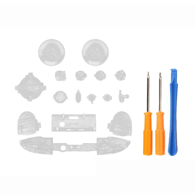 For Xbox Series X Controller Thumbstick LB RB Bumpers Trigger Buttons With Screwdriver Accessories, Black, White, Blue, Light Blue, Red, Rose Red, Orange, Purple, Green, Yellow, Transparent