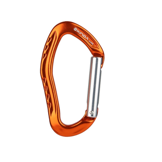 Mousqueton droit à ressort XINDA 22KN pour l'escalade, en aluminium, avec boucle à doigt, XD-8126 (rouge), XD-8126 (orange), XD-8126 (argent), XD-8126 (bleu), XD-8126 (noir)