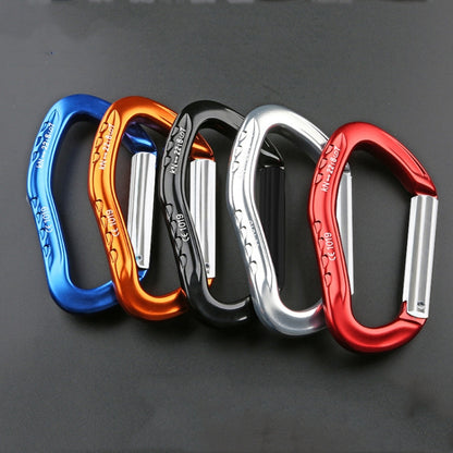 XINDA  22KN Rock Climbing  Straight Quickdraw Spring-loaded Gate Buckle Aluminum Carabiner, XD-8126 (Red), XD-8126 (Orange), XD-8126 (Silver), XD-8126 (Blue), XD-8126 (Black)