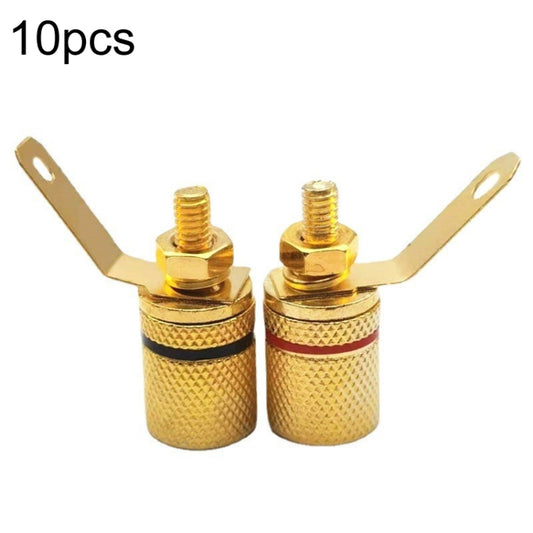 Lot de 10 bornes bananes plaquées or 4 mm pour haut-parleurs, 10 en 1