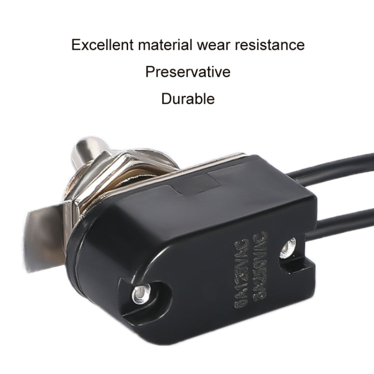 10pcs Mini Toggle Two-position Rocker Switch With Wire, KNS-1