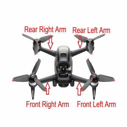 Für DJI FPV Drohne Arm Ersatzteil, Spezifikation: Links Vorne, Links Hinten, Rechts Hinten