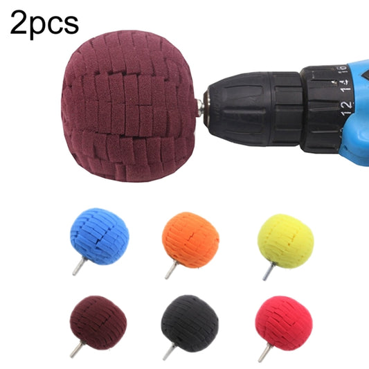 2pcs Car Wheel Rim Small Area Sponge Polishing Ball, 2 in 1