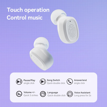 Écouteurs Bluetooth stéréo sans fil avec boîtier de charge, style : BY18 affichage numérique blanc