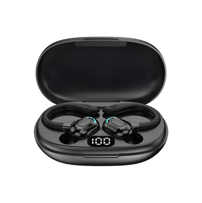 F8 Hanging Ear Stereo Wireless Bluetooth Earphones With Charging Bin, With Charging Bin(Green Double Ear), With Charging Bin(Blue Double Ear), With Charging Bin(Black Double Ear), With Charging Bin(Red Double Ear)