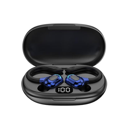 F8 Hanging Ear Stereo Wireless Bluetooth Earphones With Charging Bin, With Charging Bin(Black Double Ear), With Charging Bin(Red Double Ear), With Charging Bin(Green Double Ear), With Charging Bin(Blue Double Ear)
