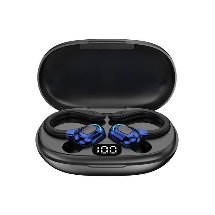 F8 Hanging Ear Stereo Wireless Bluetooth Earphones With Charging Bin, With Charging Bin(Green Double Ear), With Charging Bin(Blue Double Ear), With Charging Bin(Black Double Ear), With Charging Bin(Red Double Ear)
