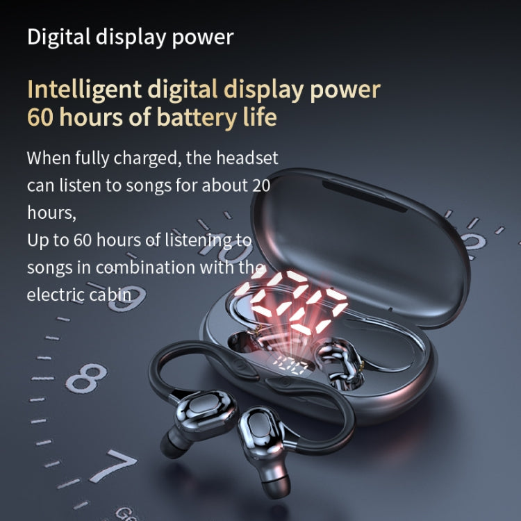 F8 Hanging Ear Stereo Wireless Bluetooth Earphones With Charging Bin, With Charging Bin(Green Double Ear), With Charging Bin(Blue Double Ear), With Charging Bin(Black Double Ear), With Charging Bin(Red Double Ear)