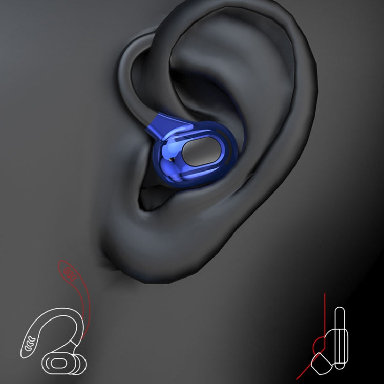 F8 Hanging Ear Stereo Wireless Bluetooth Earphones With Charging Bin, With Charging Bin(Green Double Ear), With Charging Bin(Blue Double Ear), With Charging Bin(Black Double Ear), With Charging Bin(Red Double Ear)