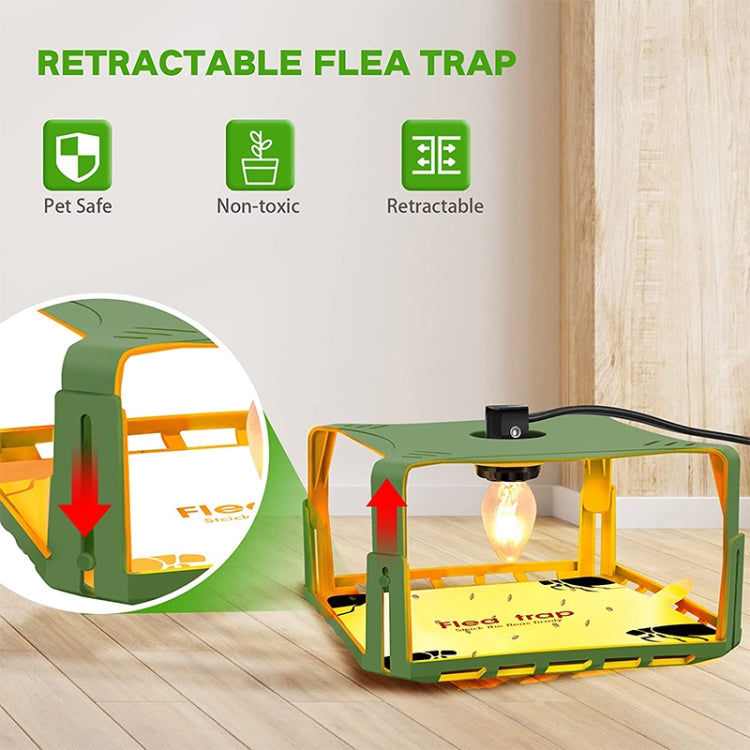 SK121 Square Fly Trap Flea Trap Pet Household Flea Light Catcher, 1pcs, 2pcs