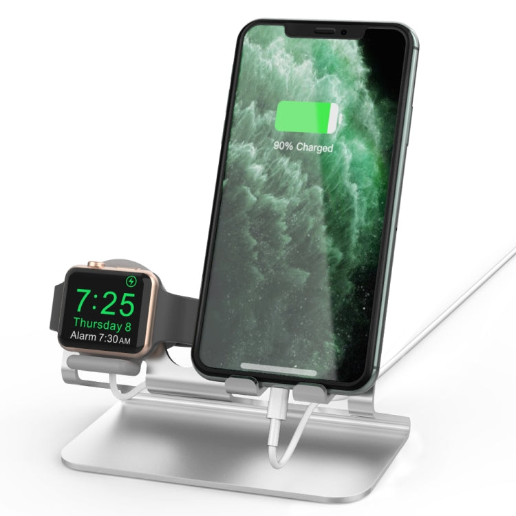 Base de chargement en alliage d'aluminium AhaStyle ST04, pour smartphones de 4 à 8 pouces et Apple Watch, ST04 (noir), ST04 (or rose), ST04 (argent)