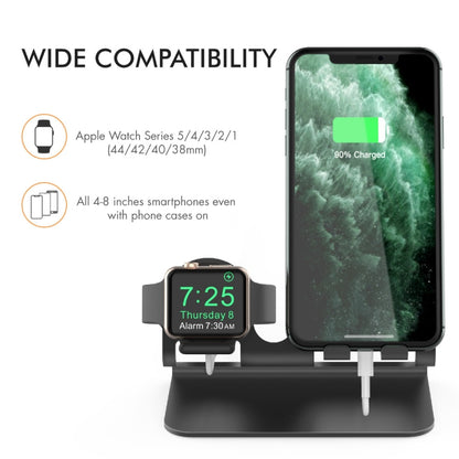 Base de chargement en alliage d'aluminium AhaStyle ST04, pour smartphones de 4 à 8 pouces et Apple Watch, ST04 (noir), ST04 (or rose), ST04 (argent)