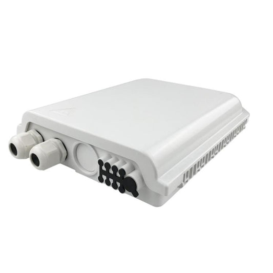 Boîtier de répartiteur à fibre optique 8 cœurs, robuste, en ABS, pour montage mural ou sur poteau, pour l'intérieur et l'extérieur